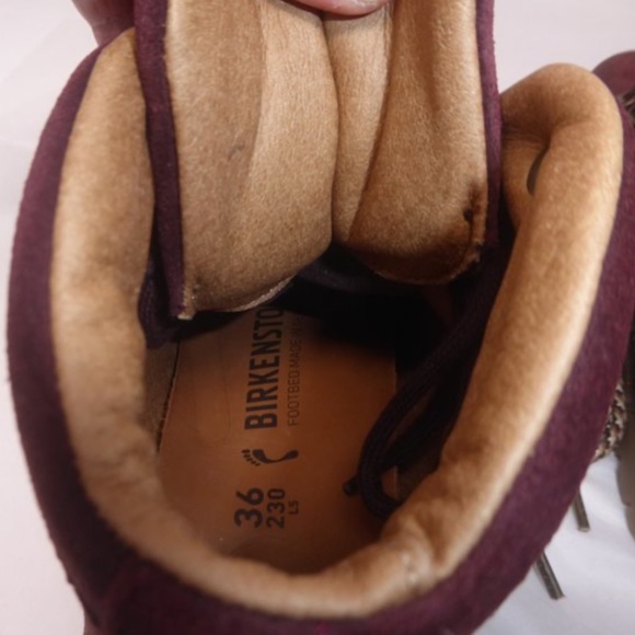 SALE Birkenstock Jackson Ochre Burgundy Red Leather Ankle Boots EU 36 US 5 NEW - Picture 8 of 15